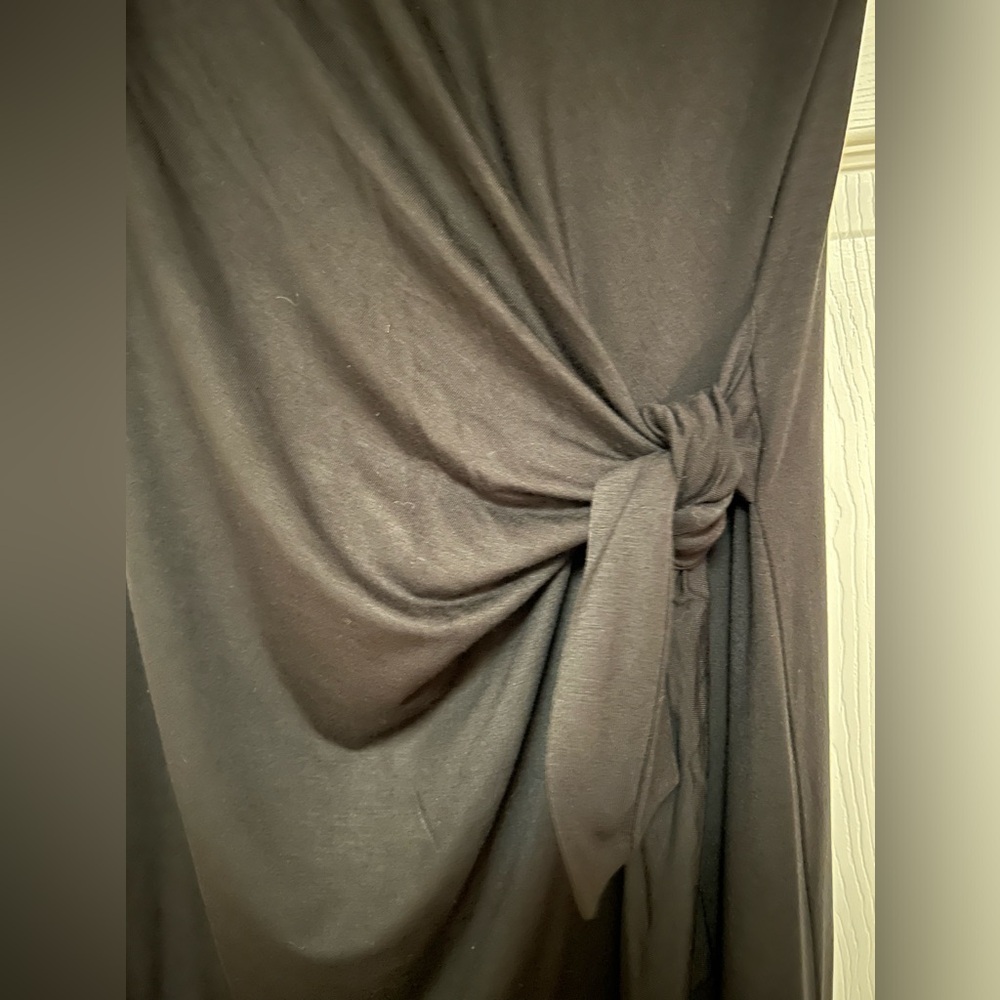 NWT Black Tee Shirt Wrap Dress - Picture 2 of 3